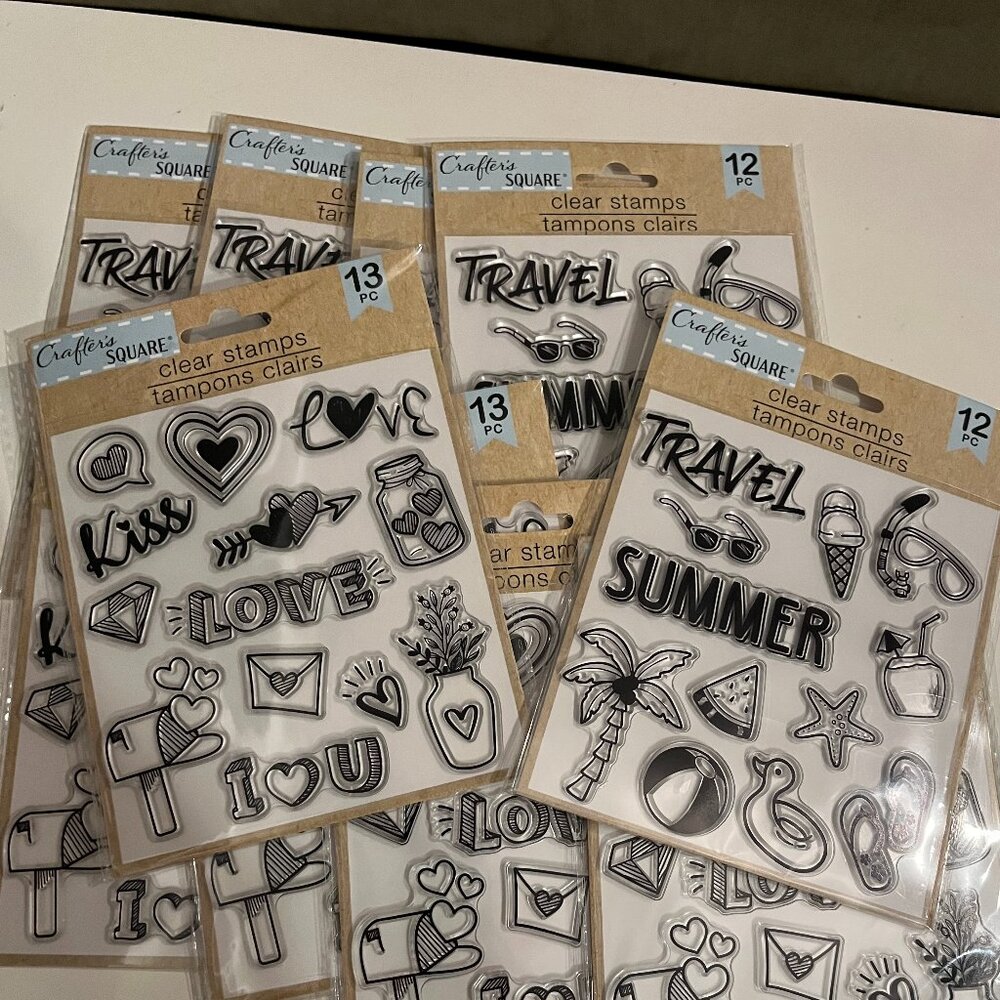 Clear Stamps - Love & Summer Travel‎ Themes (10 packs/5 of each) (NEW)